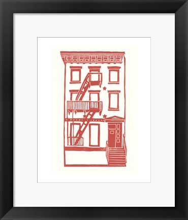 Framed Williamsburg Building 7 (S. 4th and Driggs Ave.) Print