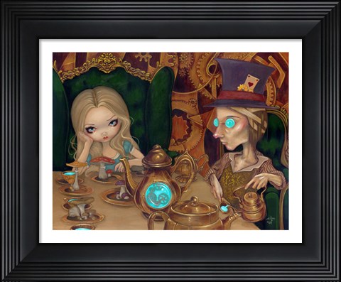 Framed Alice and the Mad Hatter Print