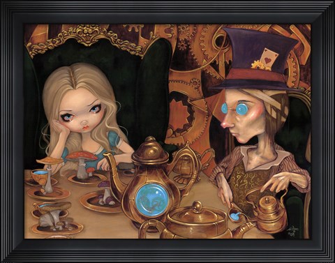 Framed Alice and the Mad Hatter Print