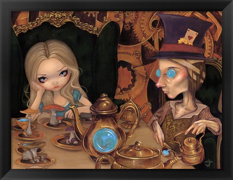 Framed Alice and the Mad Hatter Print