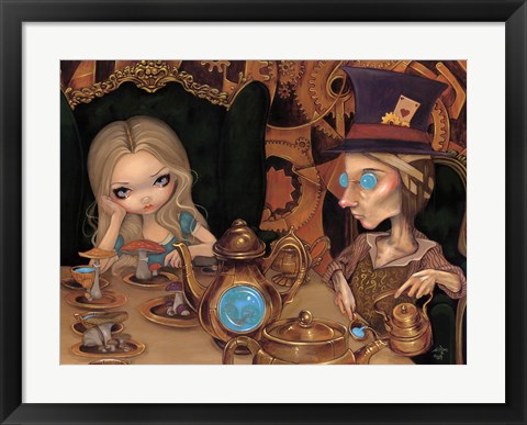 Framed Alice and the Mad Hatter Print