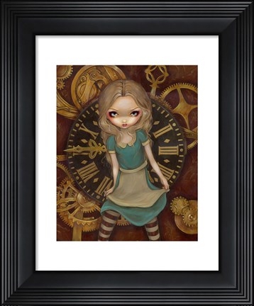 Framed Alice and Clockworks Print