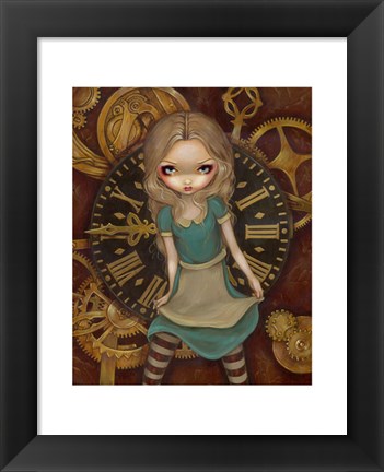 Framed Alice and Clockworks Print