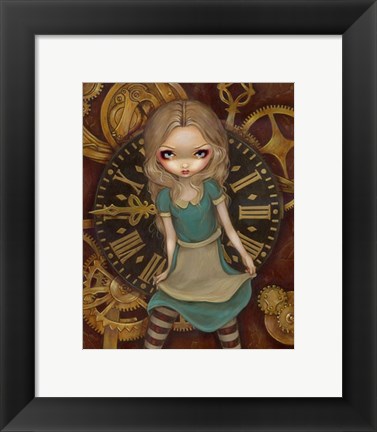 Framed Alice and Clockworks Print