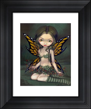 Framed Fairy with Dried Flowers Print