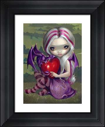 Framed Valentine Dragon Print
