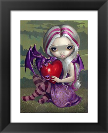 Framed Valentine Dragon Print