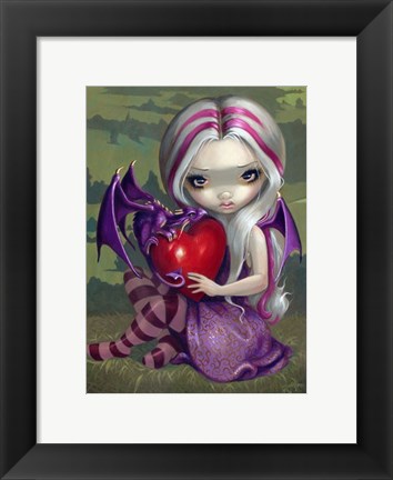 Framed Valentine Dragon Print