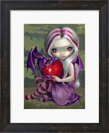 Framed Valentine Dragon Print