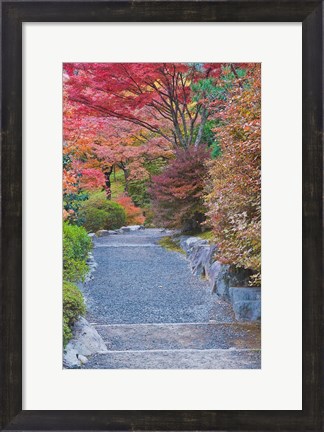 Framed Tenryuji Temple Garden, Sagano, Arashiyama, Kyoto, Japan Print