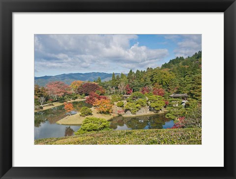 Framed Yokuryuichi Pond, Shugakuin Imperial Villa, Kyoto, Japan Print