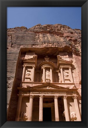 Framed Jordan, Petra, Ancient Architecture, Treasury Print