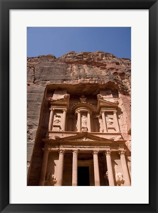 Framed Jordan, Petra, Ancient Architecture, Treasury Print