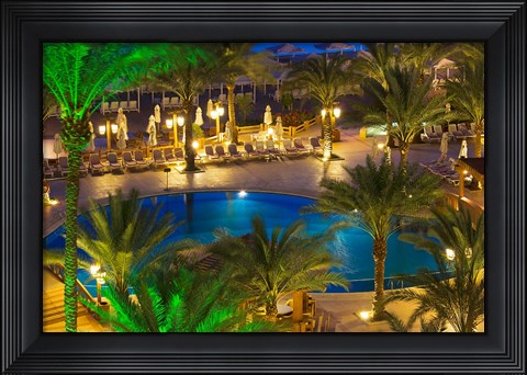 Framed Jordan, Aqaba, Hotel swimming pool, resort Print