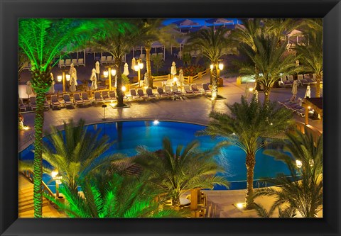 Framed Jordan, Aqaba, Hotel swimming pool, resort Print