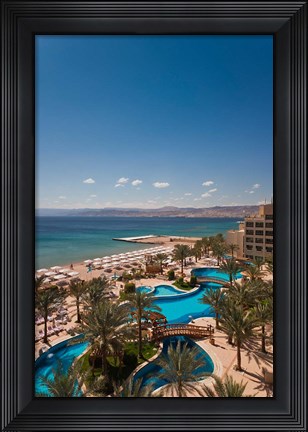 Framed Jordan, Aqaba, Red Sea and Eilat, Resort Print