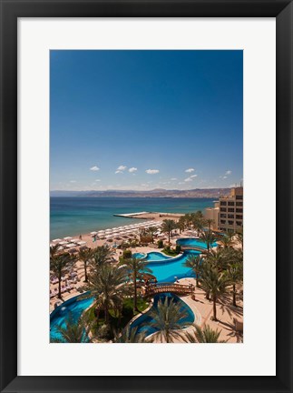 Framed Jordan, Aqaba, Red Sea and Eilat, Resort Print