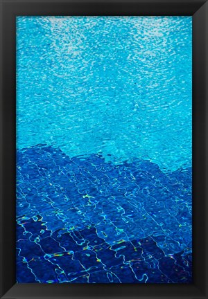 Framed Jordan, Aqaba, Red Sea Beach, swimming pool pattern Print