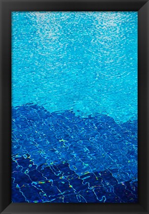 Framed Jordan, Aqaba, Red Sea Beach, swimming pool pattern Print