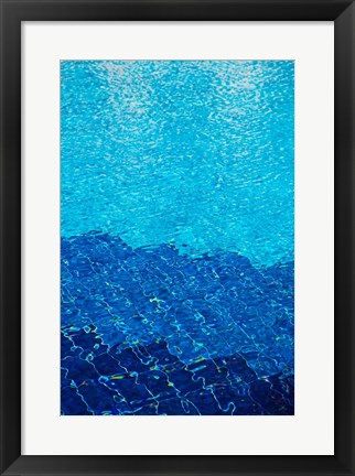 Framed Jordan, Aqaba, Red Sea Beach, swimming pool pattern Print