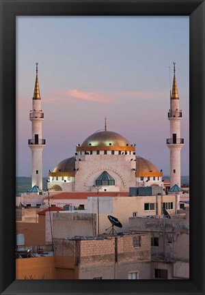 Framed Jordan, Kings Highway, Madaba, Town view with mosque Print