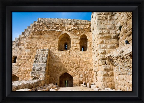 Framed Muslim military fort of Ajloun, Jordan Print
