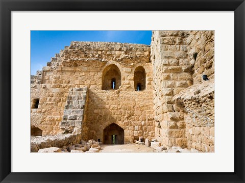 Framed Muslim military fort of Ajloun, Jordan Print