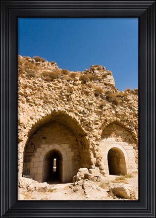 Framed crusader fort of Kerak Castle, Kerak, Jordan Print