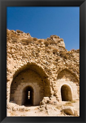 Framed crusader fort of Kerak Castle, Kerak, Jordan Print