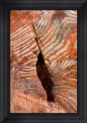 Framed Sandstone Rock Formations, Petra, Jordan Print