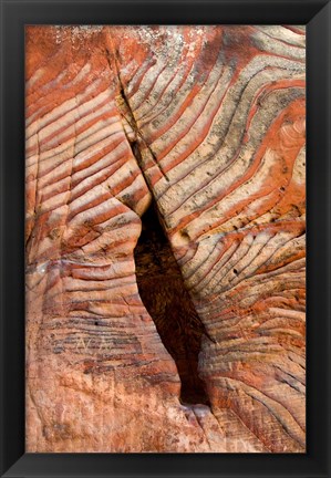 Framed Sandstone Rock Formations, Petra, Jordan Print