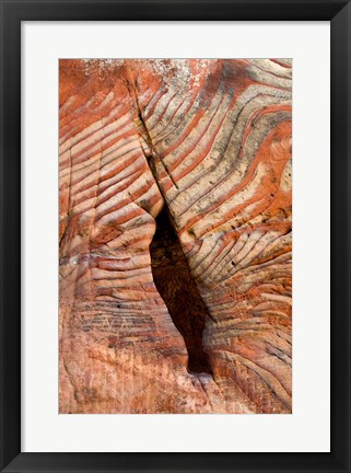 Framed Sandstone Rock Formations, Petra, Jordan Print