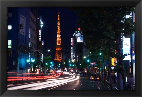 Framed Tokyo Tower, Roppongi, Tokyo, Japan Print