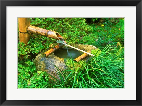 Framed Spring for Tea Ceremony, Sanzen-in Temple, Kyoto, Japan Print