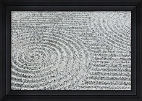 Framed Pattern in Sand, Tofukuji Temple, Kyoto, Japan Print