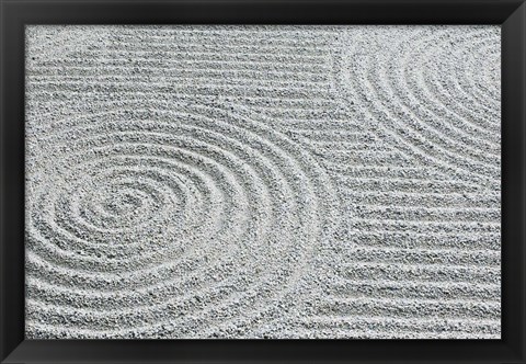 Framed Pattern in Sand, Tofukuji Temple, Kyoto, Japan Print