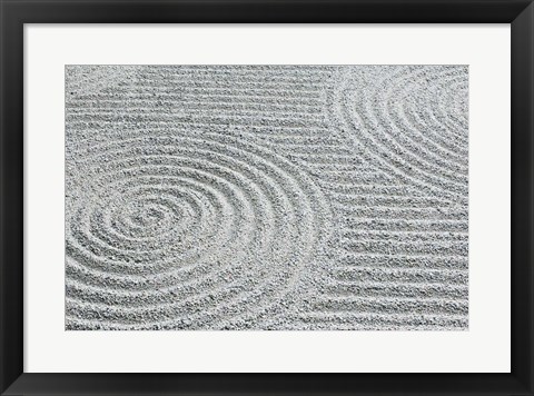 Framed Pattern in Sand, Tofukuji Temple, Kyoto, Japan Print