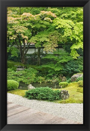 Framed Sennyuji Temple Garden, Kyoto, Japan Print