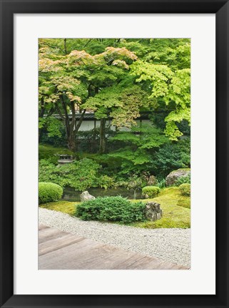 Framed Sennyuji Temple Garden, Kyoto, Japan Print