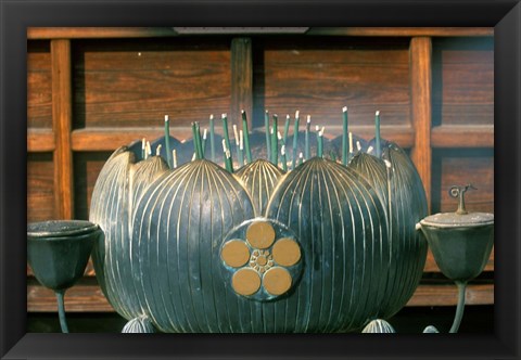 Framed Incense Burner, Kyoto, Japan Print