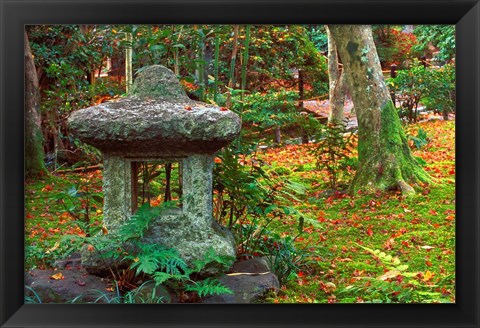 Framed Giohji Temple, Kyoto, Japan Print