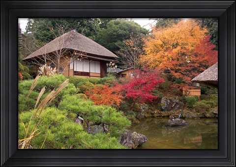 Framed Tea House, Kyoto, Japan Print
