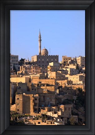 Framed Aerial view of traditional houses in Amman, Jordan Print