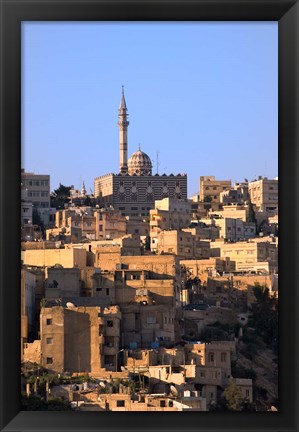 Framed Aerial view of traditional houses in Amman, Jordan Print