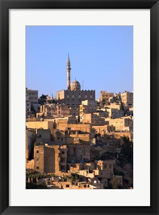 Framed Aerial view of traditional houses in Amman, Jordan Print