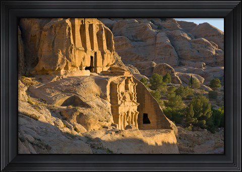 Framed Obelisks Tomb, Petra, Jordan Print