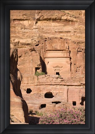 Framed Uneishu Tomb, Petra, Jordan Print