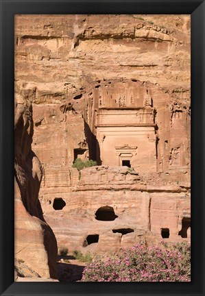 Framed Uneishu Tomb, Petra, Jordan Print