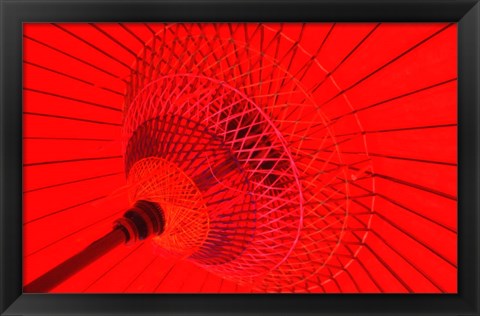 Framed Red Radial, Japan Print