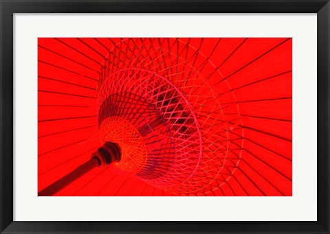 Framed Red Radial, Japan Print